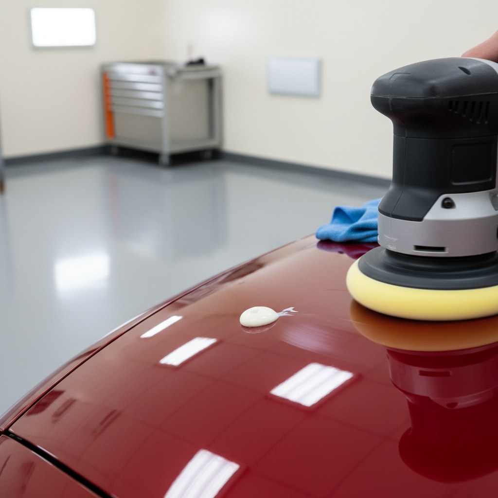 Korreksiyon esnasında pad-polishing makinesi